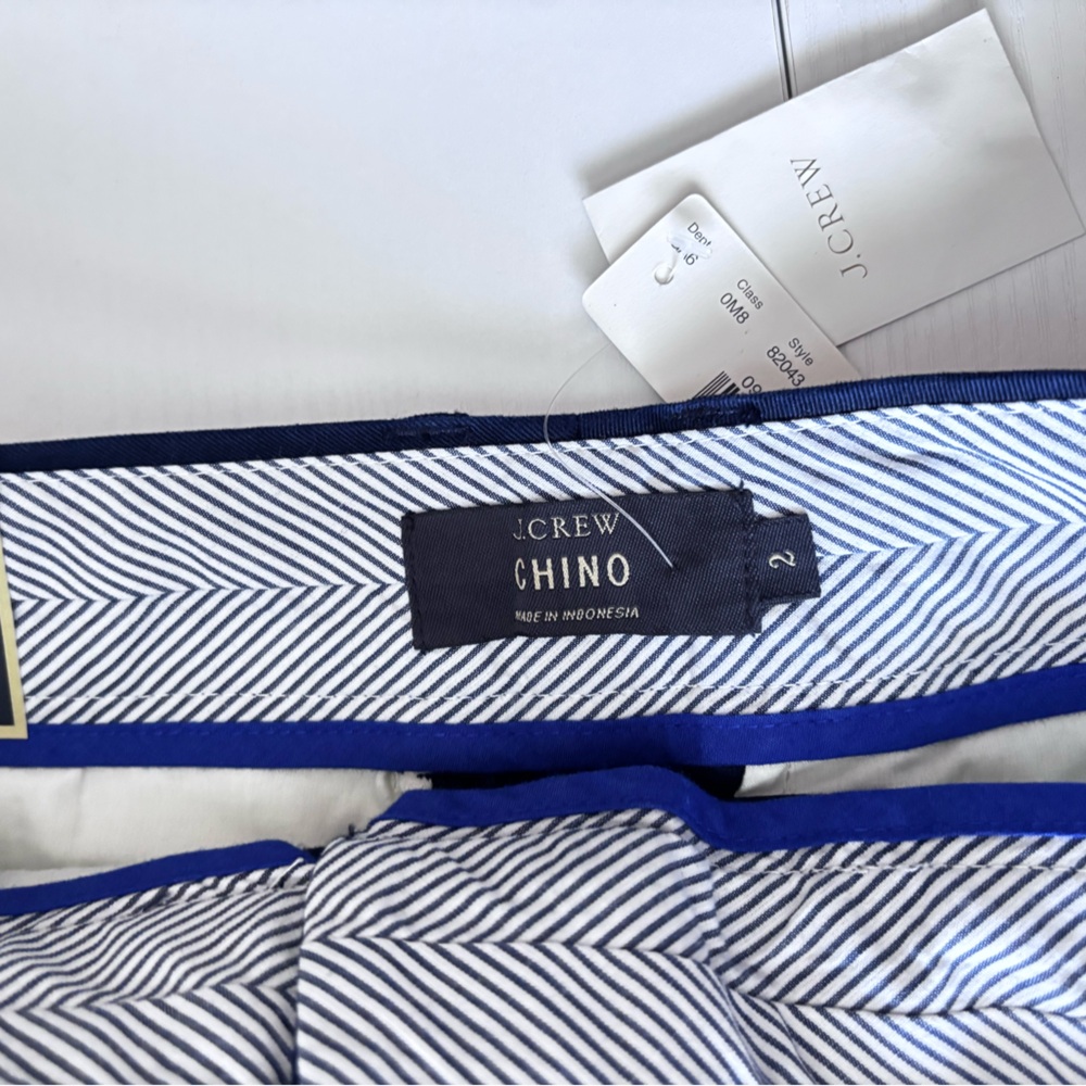 NWT J. Crew Navy Blue Chino Shorts Size 2 - Picture 4 of 9